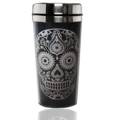 Copo Térmico Caveira Mexicana - 450 ml - Kazape, 18x8x8, Plástico, 450