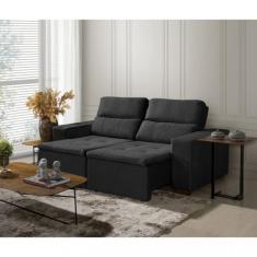 Sofá Alabama 3 Lugares Retrátil Reclinável 1,95m Mola Bonnel em Veludo