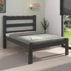 Cama de Casal Madeira Maciça para Colchão 128/138x188cm Multimóveis CR