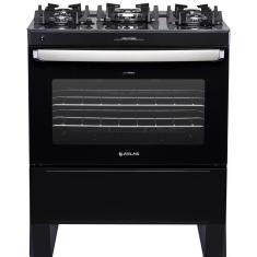 Fogão 5 Bocas Atlas Agile UP Glass Mesa Vidro Automático