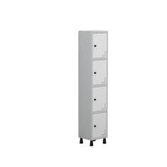 Armário Locker Guarda Volume Aço Light 4 Portas 34,5x179,5cm - Pandin 