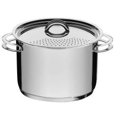 Espagueteira Tramontina Solar 24 cm 7,7 L em Aço Inox Fundo Triplo com Tampa e Alças 62517241