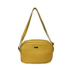 Bolsa Lateral Feminina Em Couro Legitimo Fechamento Em Ziper Espaçosa 