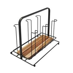 Porta Copos com Base de Madeira, Stolf