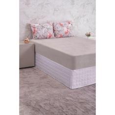 Jogo de Lençol Plush Queen Estampado Quentinho 3 Pç