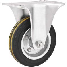 Rodízio Fixo Médio 4", De Borracha, Preto, Vonder.