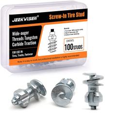 JEEKVISEN Parafusos de pneu, pontas de carboneto de neve com parafuso, parafusos de pneus de roda para andar e tênis de corrida, bicicletas de montanha e gordas, scooters, automóveis, captadores, ATV/UTVs, motocicletas esportivas, carregadores, tratores