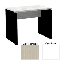 Mesa de Escritório Pé Painel PE25 em MDP 170 x 70 cm Cor Nogueira CasaBlanca e Base Branca