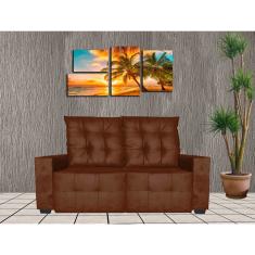 Sofa Retratil e Reclinave 2 Metros  Elano TerraCota