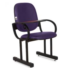 01 Cadeira Para Auditório Com Prancheta Linha Dallas Auditório Roxo