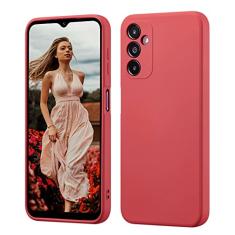 UEEBAI Capa para Samsung Galaxy A14 5G, capa fina de silicone líquido à prova de choque, proteção de corpo inteiro, capa de telefone com microfibra antiarranhões, ultrafina, capa de borracha macia e