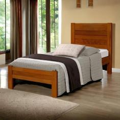 Cama Solteiro Lara Castanho Com Colchão Atraente