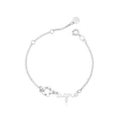 Pulseira Infantil Amor ao Agro Revestida em Prata