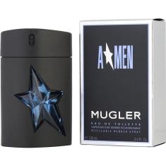 Perfume Masculino Angel Thierry Mugler Eau De Toilette Spray Rubber Bottle Refillable 100 Ml