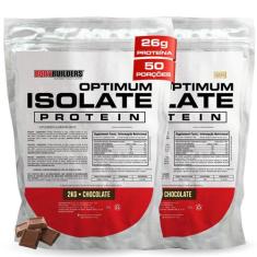 Kit 2x Whey Protein Optimum Isolate 2Kg  Bodybuilders, Chocolate