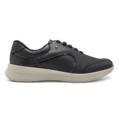 Tênis Usaflex Feminino Básico Couro e Elástico Conforto Casual UC0601-Feminino