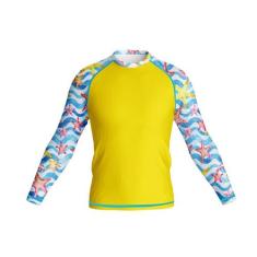 Camisa Longa Infantil Verão Estampada Moda Praia Uv 50 Am - Fantasia B