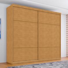 Guarda Roupa Casal Quatis Naturalle 2 Portas de Correr 4 Gavetas MDF Naturalle CasaH