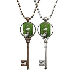 OFFbb-USA Colar branco puro Cosmos Art Deco presente moderno chaveiro pingente joias decoração de casal