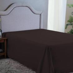 Lençol Casal Sem Elástico 400 Fios Tabaco 2,50m x 2,00m - Bordando Enx