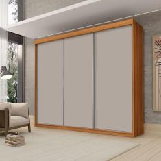 Guarda Roupa Casal Ambiente Florença 3 Portas de Correr Freijó Mani - Luapa