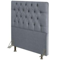 Cabeceira Para Cama Box Solteiro 90cm Diamante D10 Linho Cinza - Mpoze