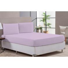 Jogo de Lençol Macio Verde Cama Box King Com Travesseiro Percal 180 Fi