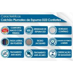 Colchão Solteiro Espuma Confortex D23 (88x188x14) - Plumatex