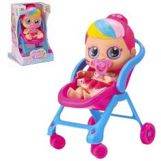 Boneca Little Dolls Glitter Carrinho De Passeio - Diver Toys