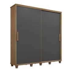 Roupeiro 2 Portas Ancona Cinamomo Grafite