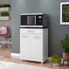 Balcão Multiuso Duplo 2 Portas 1 Gaveta Branco Isis Nicioli