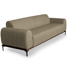 Sofá 2 Lugares Para Sala de Estar Molino 150 cm D02 Linho Bege C-129 - Lyam Decor