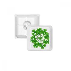 Four Leaf Clover Circle Ireland St Patrick's Day teclado mecânico PBT kit de atualização para jogos