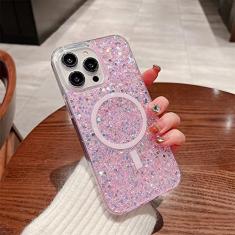 Estojos de carregamento sem fio para iPhone 14 Plus 13 14 Pro Max Capa mole com lantejoulas, RF, para iPhone 14Pro Max