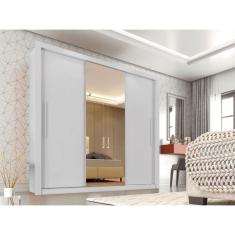 Roupeiro Panamá em MDP 3 Portas com Espelho Central Sallêto