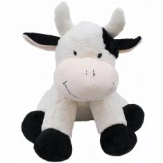 Vaca Branca Manchas Pretas 44Cm - Pelúcia