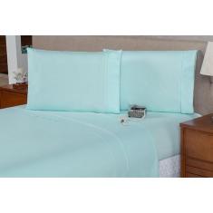 Lençol Casal Avulso Com Elástico Percal 180 Fios - 40 CM DE ALTURA - R