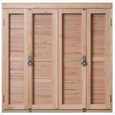 Janela de Madeira Veneziana 100x200cm Pantográfica Ewk 366 Rondosul