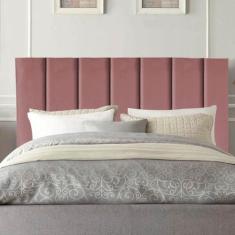 Cabeceira Estofada Cama Box King 195 cm Sophia Carla Veludo - Tatite D