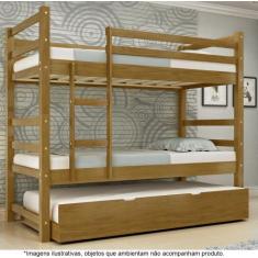 Treliche Solteiro em Madeira Maciça com Escada Ágata Imbuia - Straub W