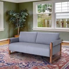 Sofá 3 Lugares Herval Polônia Cinza