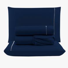 Jogo De Lençol Peletizado 400 Fios King 4 Peças Barato - Casa - Hotel - Pousada - Royal