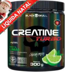 Creatina Monohidratada Creatine Turbo Black Skull Energia Força Ganho 