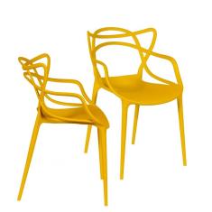 Conjunto 2 Cadeiras Solna Allegra OR Design Amarelo