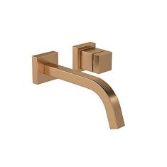 Torneira de parede para lavatório Cubo, Gold Matte, Deca, 1179.GL86.MT