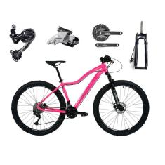 Bicicleta Aro 29 Absolute Hera Feminina Alumínio Câmbios Shimano Deore e Altus 27v Freios Hidráulicos Garfo Com Trava no Guidão - Rosa