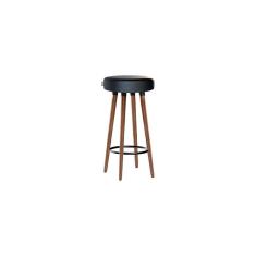 Banqueta Moderna Alta Roma Slim Preto 70cm