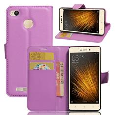 XIAOMI Capa para Redmi 3X, carteira flip de couro PU premium com compartimento para cartão, suporte e fecho magnético [capa interior à prova de choque de TPU] Compatível com XIAOMI Redmi 3X
