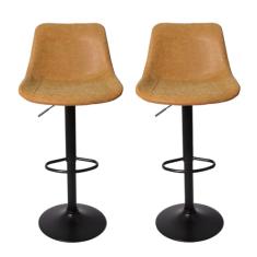 Kit 2 Banquetas Giratórias Roma Vintage Caramelo