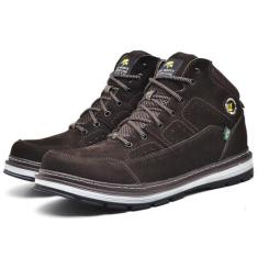 Bota Adventure Bell Boots Masculina Couro Cadarço Conforto, 42, Marrom